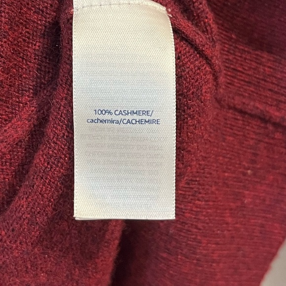 Buttoned Down Cashmere V Neck Pullover Sweater Sz Men’s L Maroon/Black Marled - Picture 9 of 9